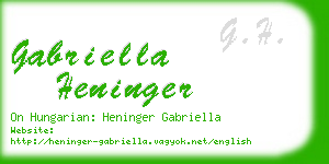 gabriella heninger business card